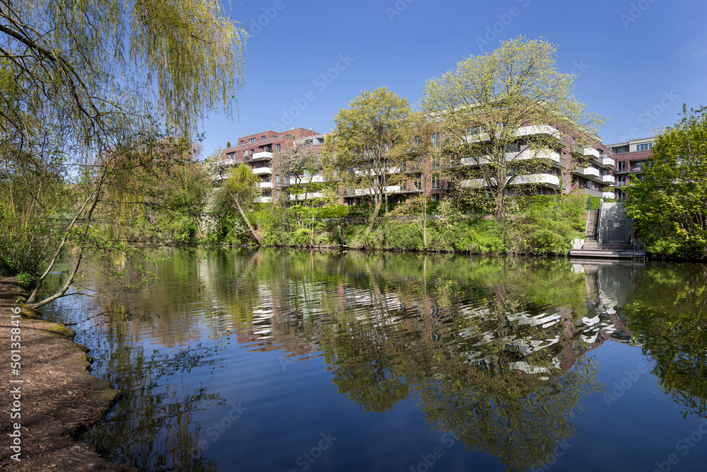 Hamburg Barmbek - Nord am Osterbekkanal Frühling