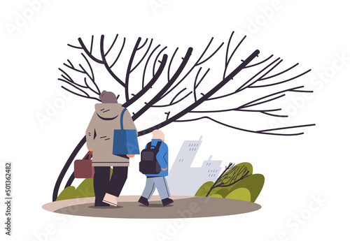 Ukrainian refugees with things fleeing russian aggression against Ukraine stop war concept