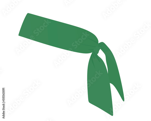 Green tennis scarf. vector illustration