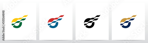 Waving Flag On Letter Logo Design O