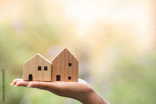 small house design with bokeh background small house