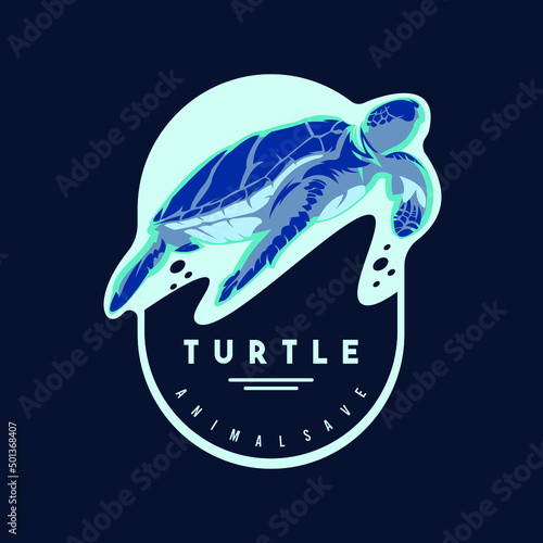 Skip a straw save a turtle sign, vector illustration