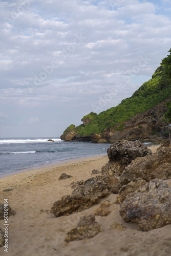 Sunrise on the ocean, natural landscape, background.