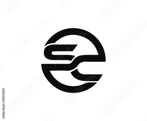 Initial letter template SC logo or CS logo in a circle