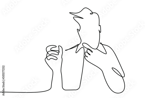 a serious person is calculating a measure of size with his hand and thinking