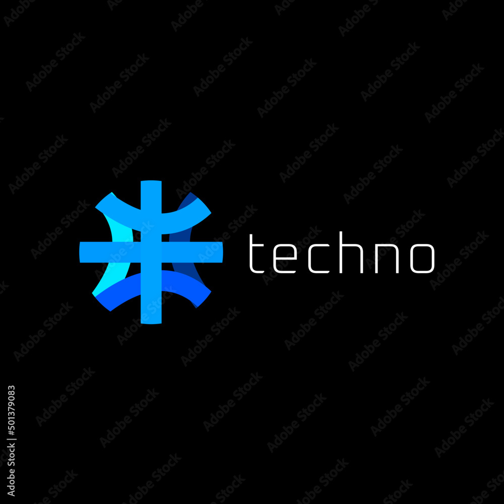 Obraz premium abstract tech language logo design