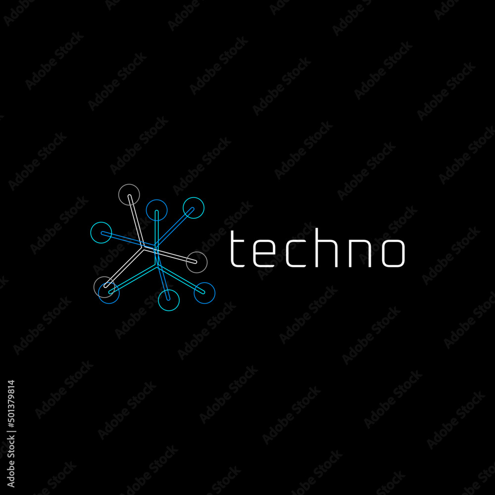 connected round tech logo for startup connected round tech logo for startup