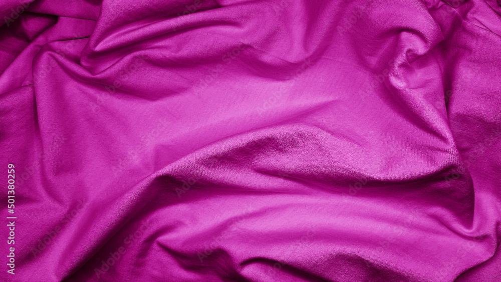 Obraz premium natural pink fabric cloth texture used for design. drapery textured. canvas for background. image has shallow depth of field. vibrant pink cloth texture background for elegance, stylish mood and tone.