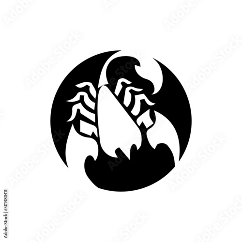 Scorpion logo design vector with modern illustration concept style for badge and circle
