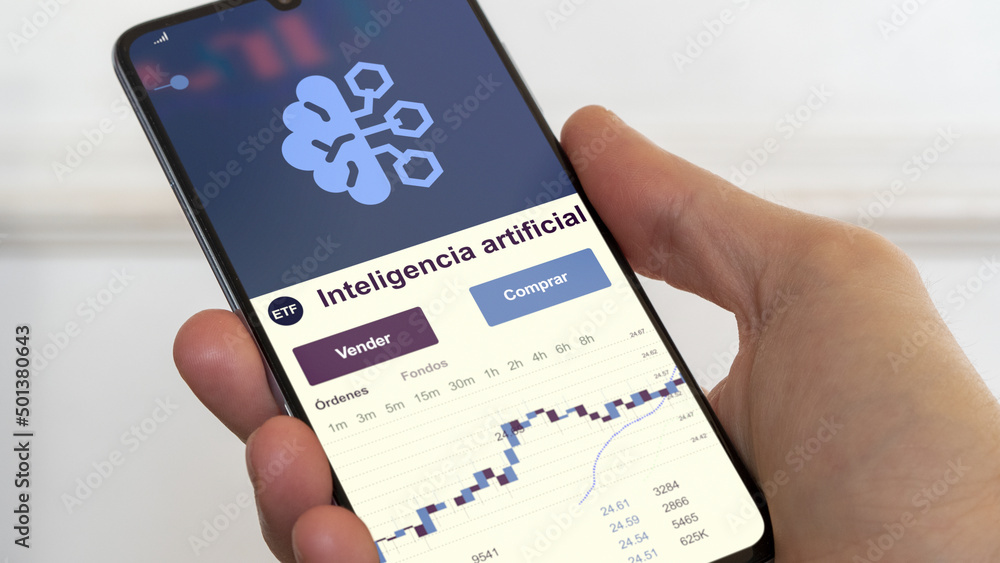 fondo de inversión negociado en bolsa mundial, Datos del mercado de valores en el teléfono. Análisis de negocios de una tendencia ETF. Blue chips Inteligencia artificial. Texto en español
fondo de inversión negociado en bolsa mundial, Datos del mercado de valores en el teléfono. Análisis de negocios de una tendencia ETF. Blue chips Inteligencia artificial. Texto en español