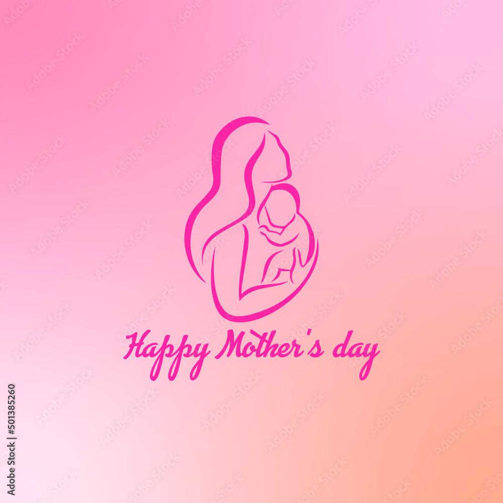 Happy Mother's Day event poster with mother and child Happy Mother's Day event poster with mother and child
