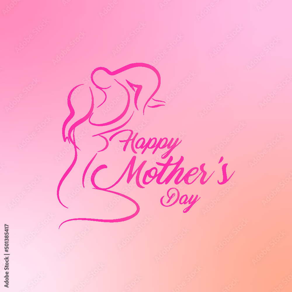 Happy Mother's Day event poster with mother and child Happy Mother's Day event poster with mother and child