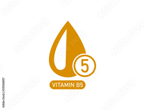 vitamin b5 icon vector illustrati