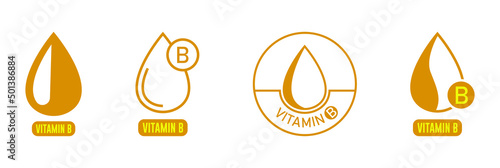 vitamin b supplement logo vector illustration photo