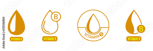 vitamin b supplement logo vector illustration