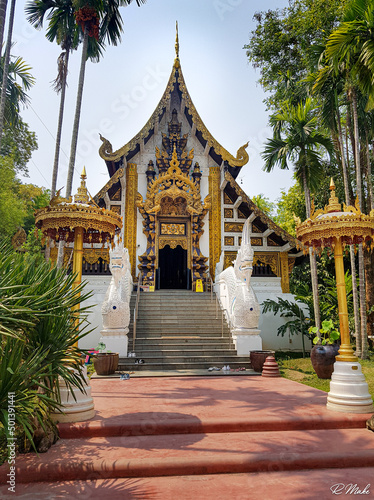 Beautiful view of Wat Pa Daraphirom Temple in Thailand photo