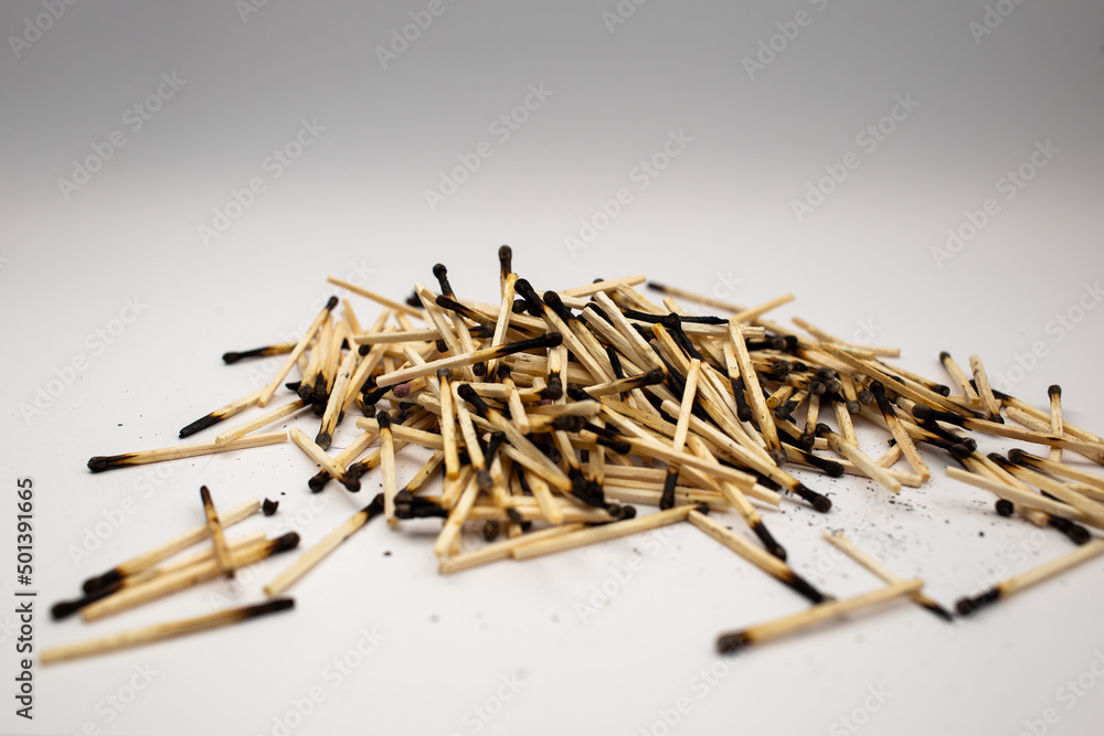 Wooden matches on a white background Wooden matches on a white background