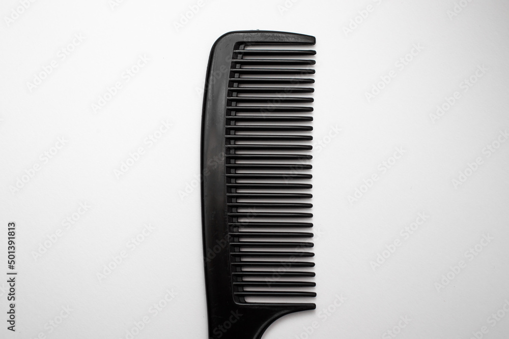 Comb on white background, object shot . Comb on white background, object shot .