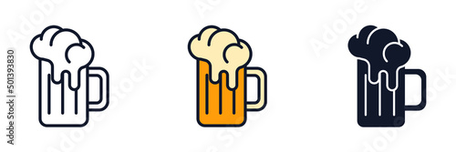beer icon symbol template for graphic and web design collection logo vector illustration