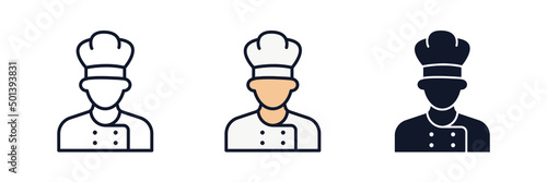 chef icon symbol template for graphic and web design collection logo vector illustration