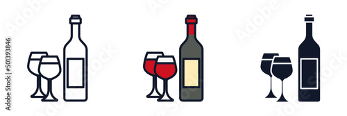 wine icon symbol template for graphic and web design collection logo vector illustration