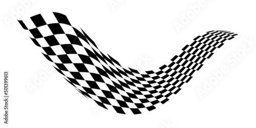 Checkered flag. Signaling on the race track