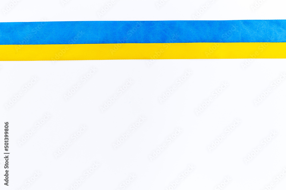 Yellow and blue ribbon - color of Ukrainian flag Yellow and blue ribbon - color of Ukrainian flag