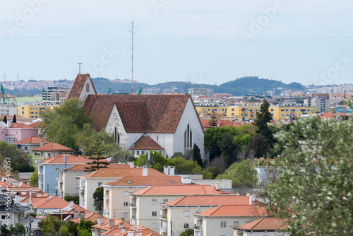 Scenic view of Sao Joao de Brito Church in Lisbon, Portugal photo