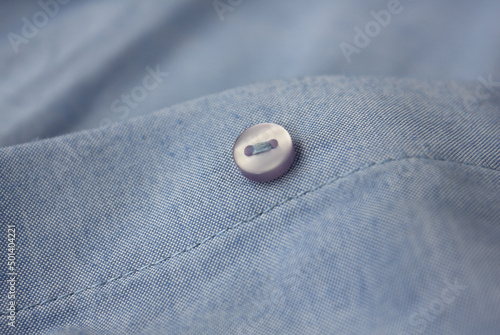texture blue fabric of shirt close up with depth of field for object