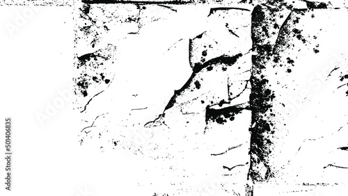 Wallpaper Mural Rustic cracked vector texture with many cracks and scratches. Abstract background. Broken and damaged surface. Aged backdrop. Vector graphic illustration with transparent white. EPS10. Torontodigital.ca