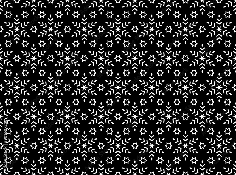Abstract geometric pattern with lines, snowflakes. A seamless vector background. White and black texture. Graphic modern pattern. Abstract geometric pattern with lines, snowflakes. A seamless vector background. White and black texture. Graphic modern pattern.