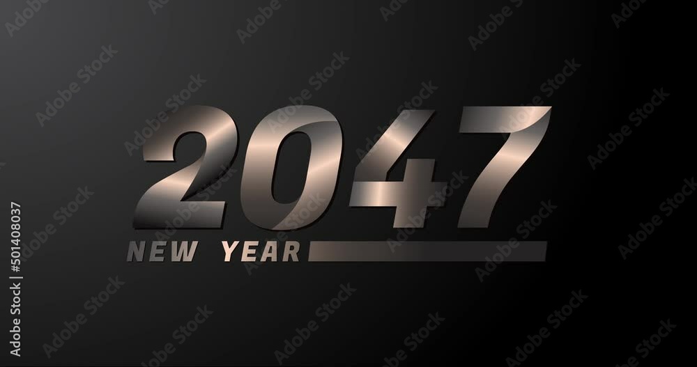 2047 animation Isolated on Black background, 2047 new year design template 2047 animation Isolated on Black background, 2047 new year design template