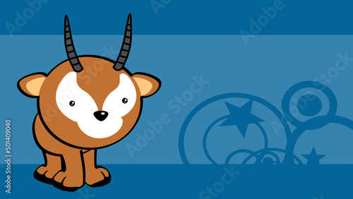 sweet antelope cartoon background illustration in vector format