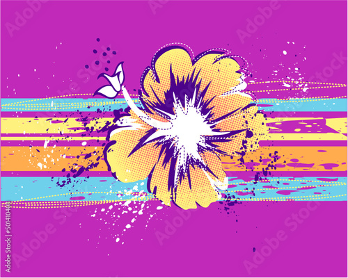 hawaiian flower illustration