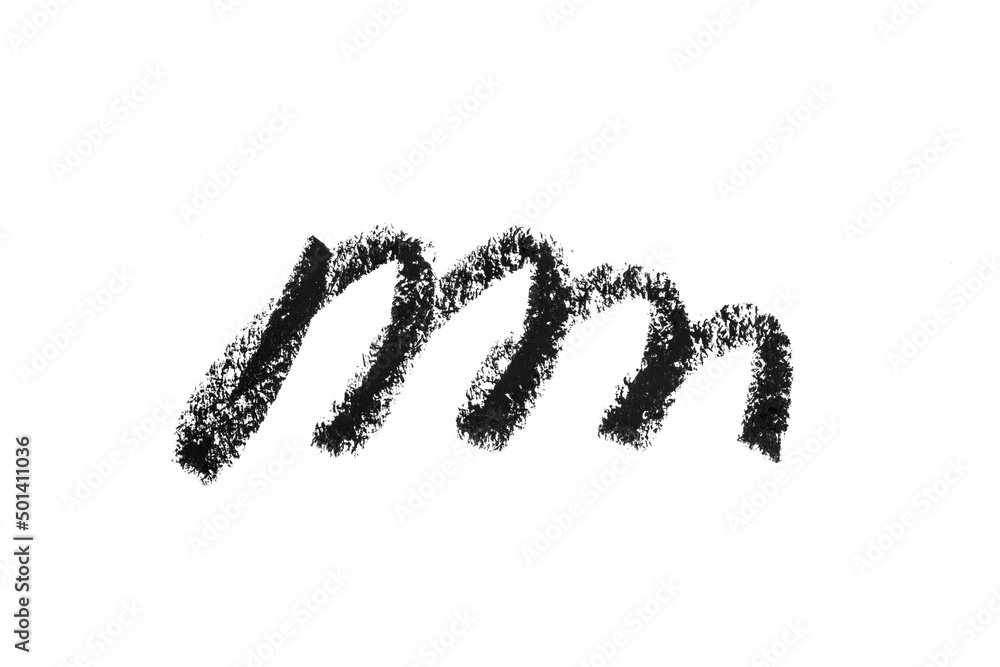 Cosmetic eye pencil stroke on white background Cosmetic eye pencil stroke on white background