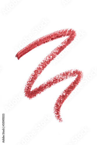 Lip liner stroke on white background- Image