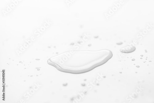 .Water spilled on a white table - Image
