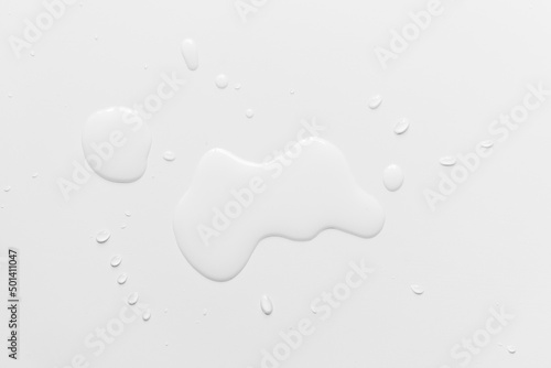 .Water spilled on a white table - Image