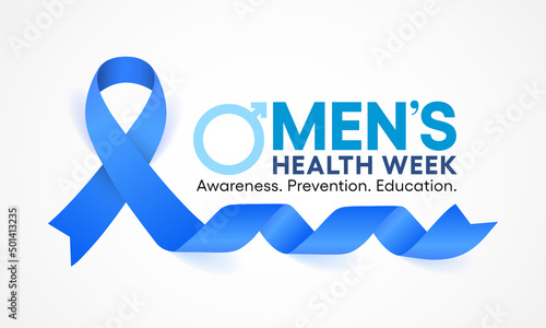 Men's health Week is observed every year in June, used to raise awareness about health care for men and focus on encouraging boys to practice and implement healthy living decisions. Vector art.