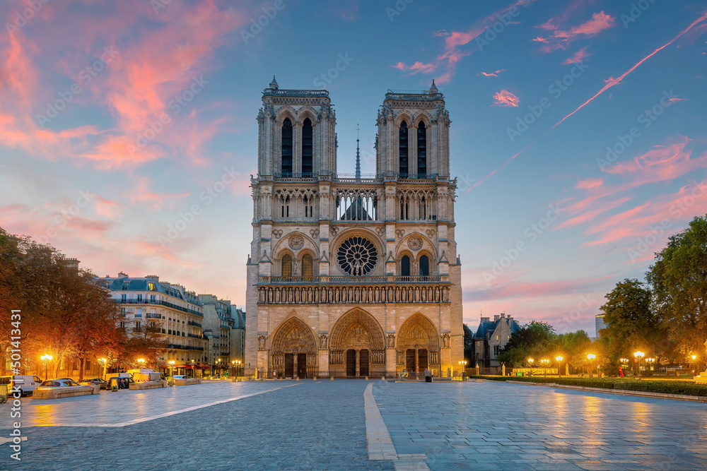Notre Dame de Paris cathedral in Paris France