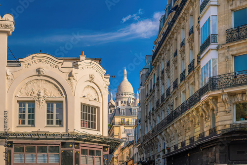 Sacre Coeur Cathedral on Montmartre Hill, Paris in France © f11photo