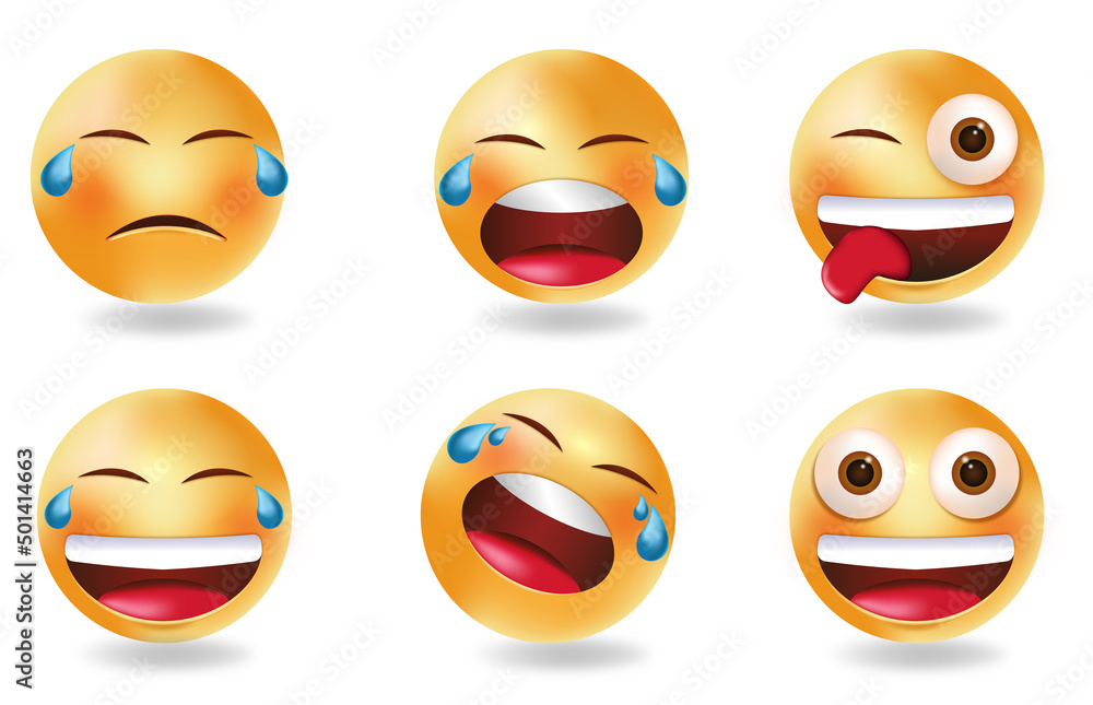 Emoji characters vector set. Cute,funny and sad emojis isolated on white background. Emoji characters vector set. Cute,funny and sad emojis isolated on white background.