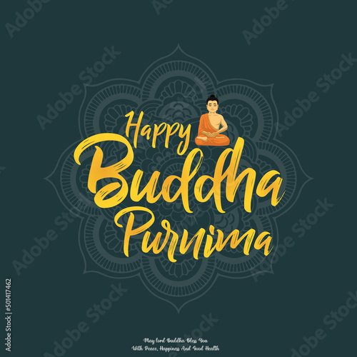 illustration Of Buddha Purnima Background