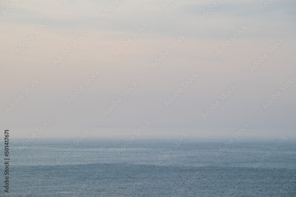 Ocean and fog. Poor visibility in the ocean, sea Ocean and fog. Poor visibility in the ocean, sea