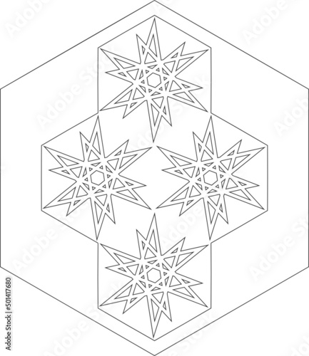 Módulo Hexagonal para Padrão Geométrico Contínuo 