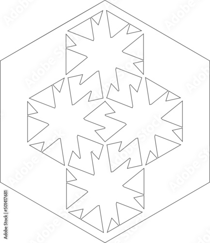 Módulo Hexagonal para Padrão Geométrico Contínuo 