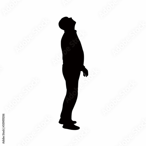 a man body silhouette vector