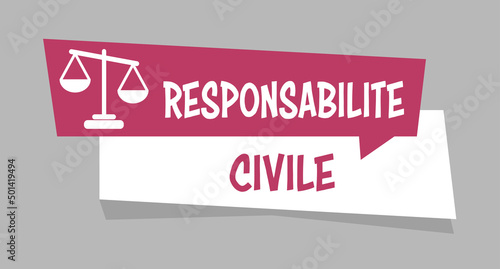Logo responsabilité civile. photo