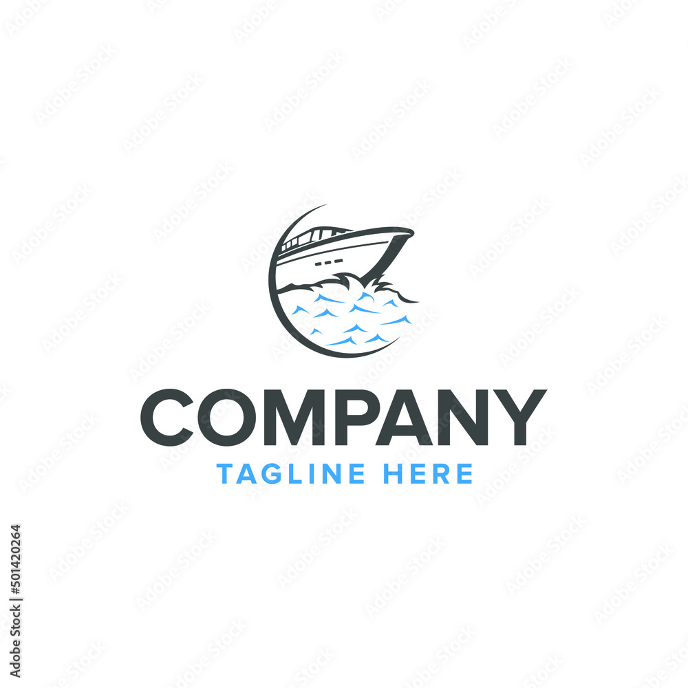 a luxury ocean liner logo on the sea a luxury ocean liner logo on the sea