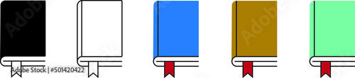 book icon vector, Book logo in line style different style vector illustration.